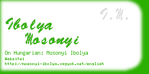 ibolya mosonyi business card